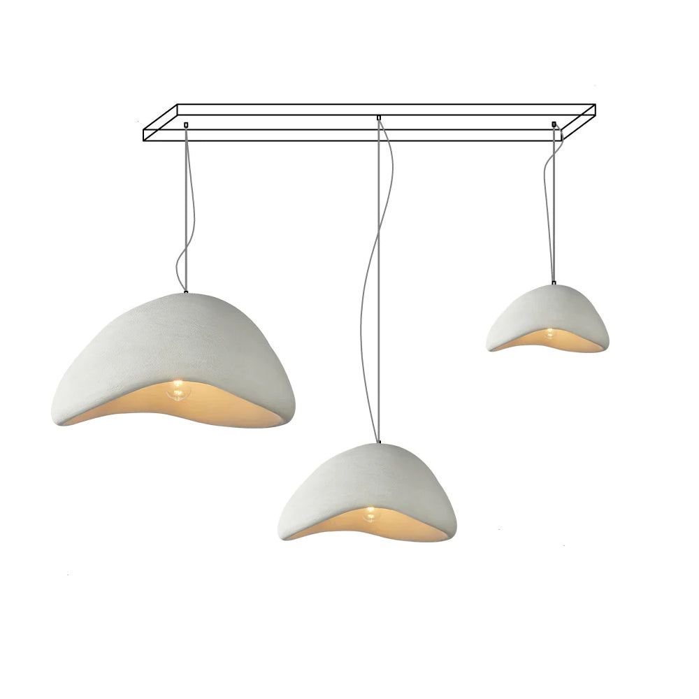 Eggshell Combination Ceiling Fixture Chandelier