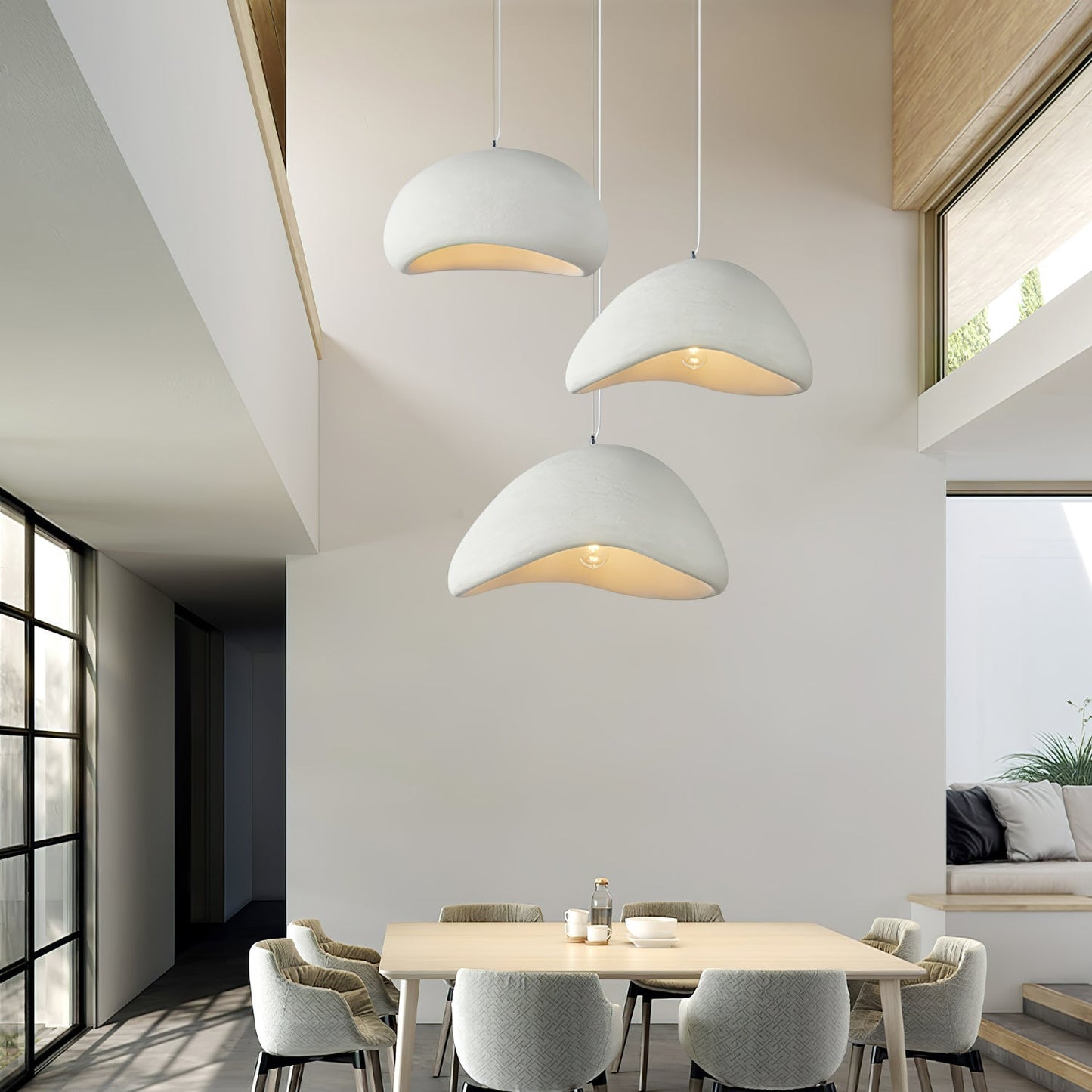 Eggshell Combination Ceiling Fixture Chandelier