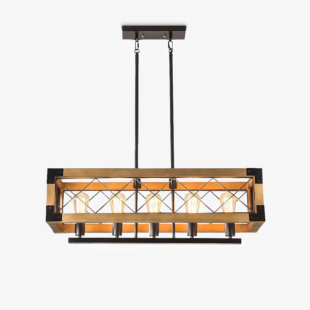 American Rectangular Retro Chandelier