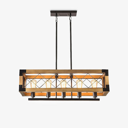 American Rectangular Retro Chandelier