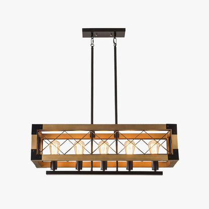 American Rectangular Retro Chandelier