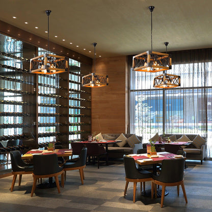 American Rectangular Retro Chandelier