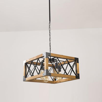 American Rectangular Retro Chandelier