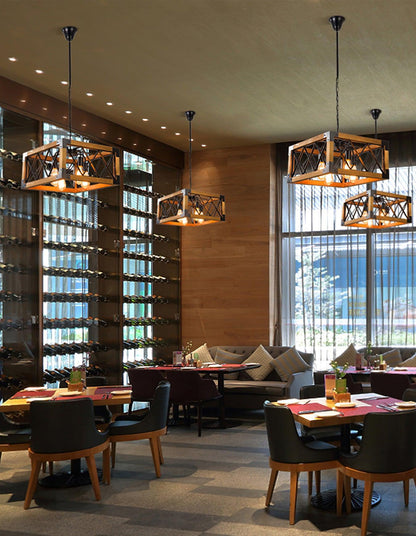 American Rectangular Retro Chandelier