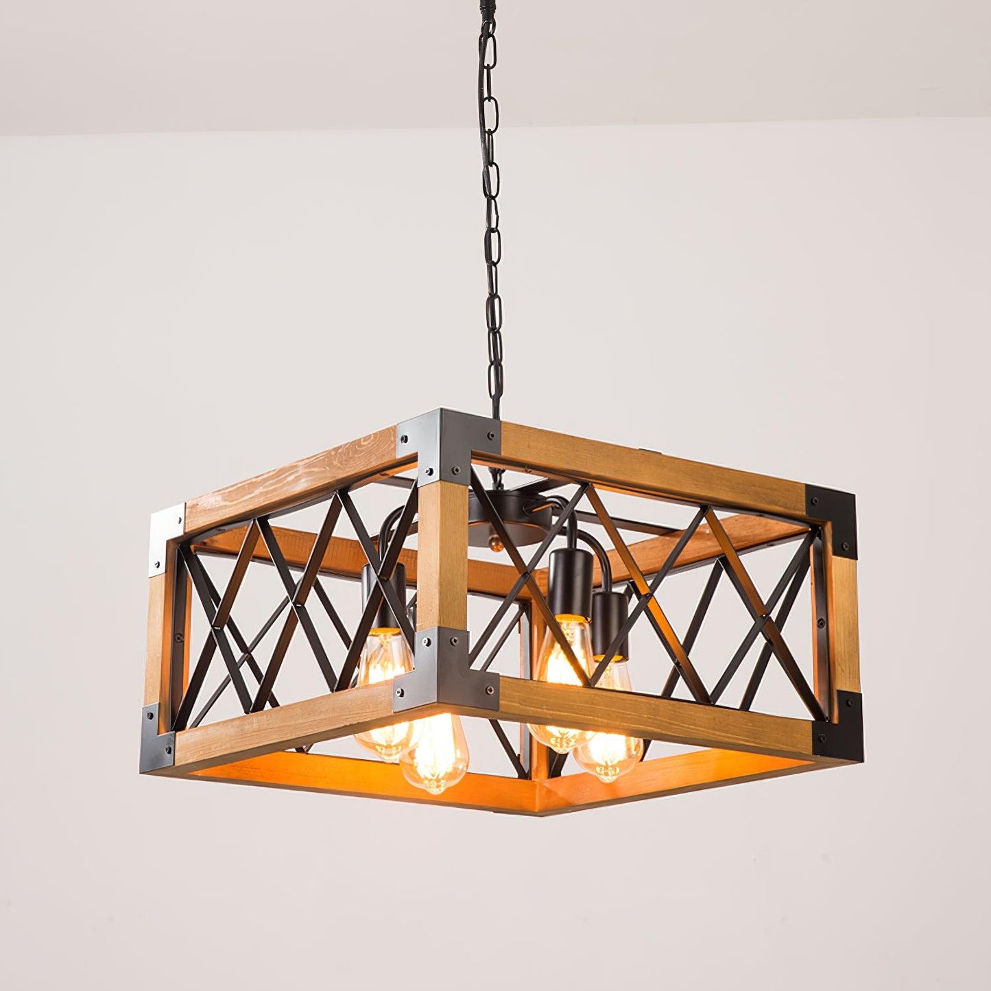 American Rectangular Retro Chandelier