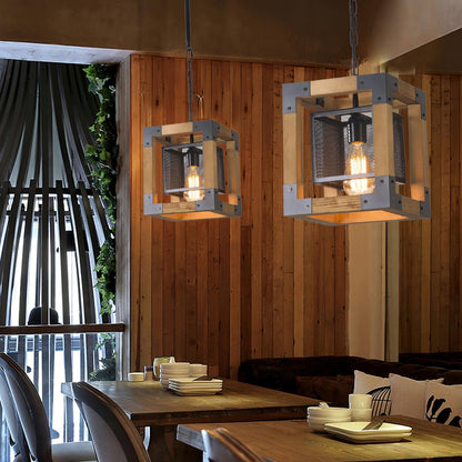 American Rectangular Retro Chandelier