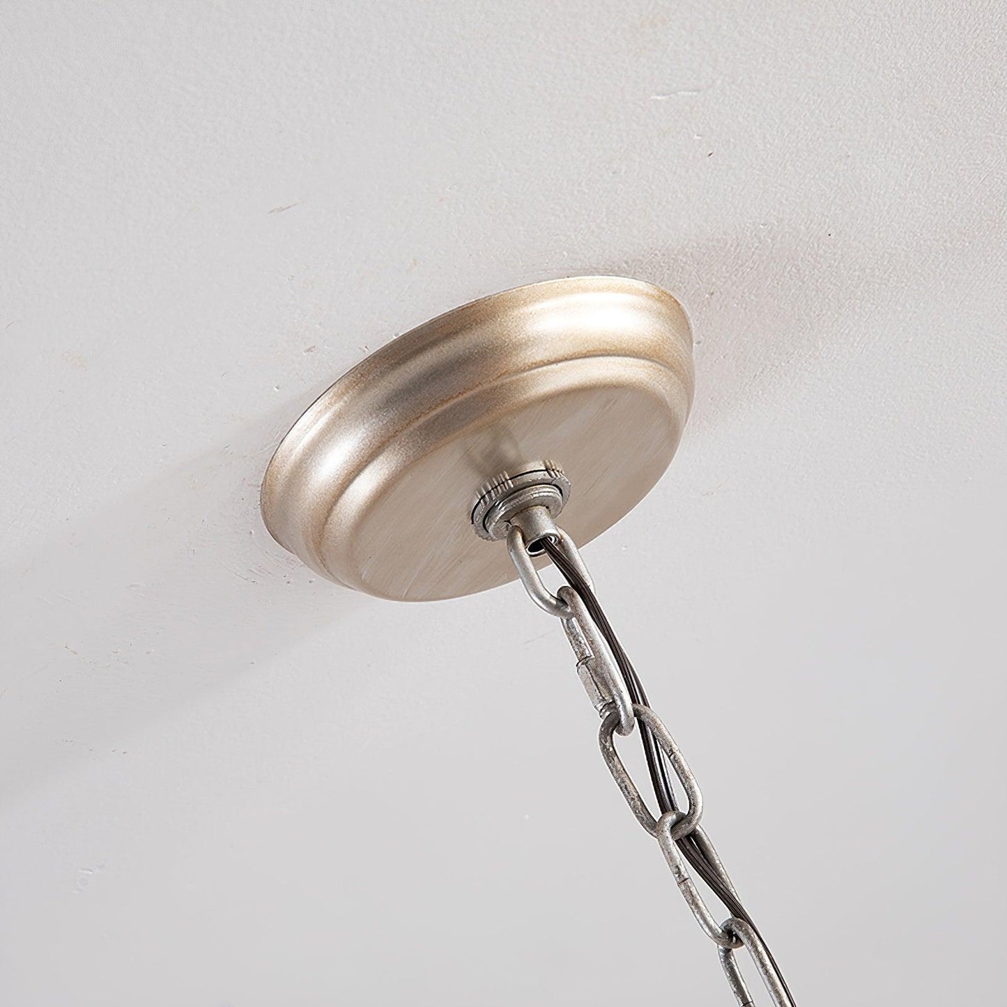 French Country Wood Bead Chandelier