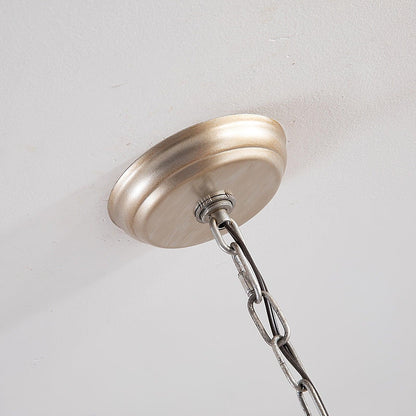 French Country Wood Bead Chandelier