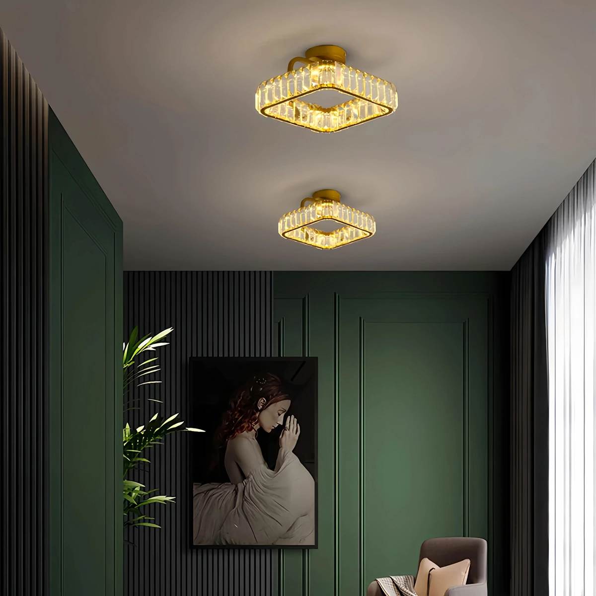 Sparkling Crystal Ceiling Lamp