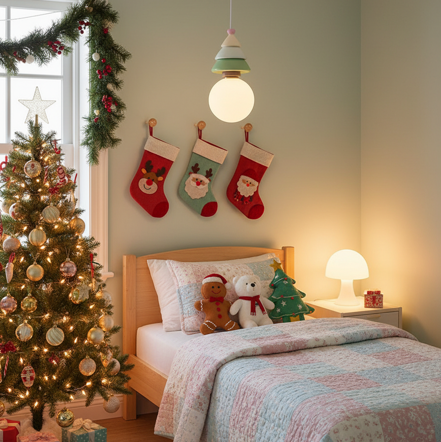 Cute Christmas Tree Pendant Lamp