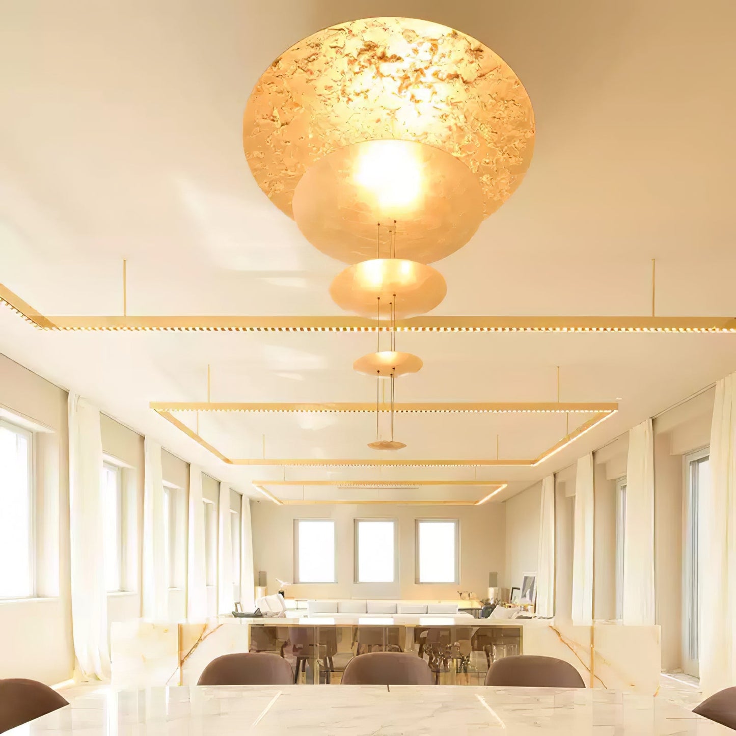 Italian Gold Leaf Chandelier