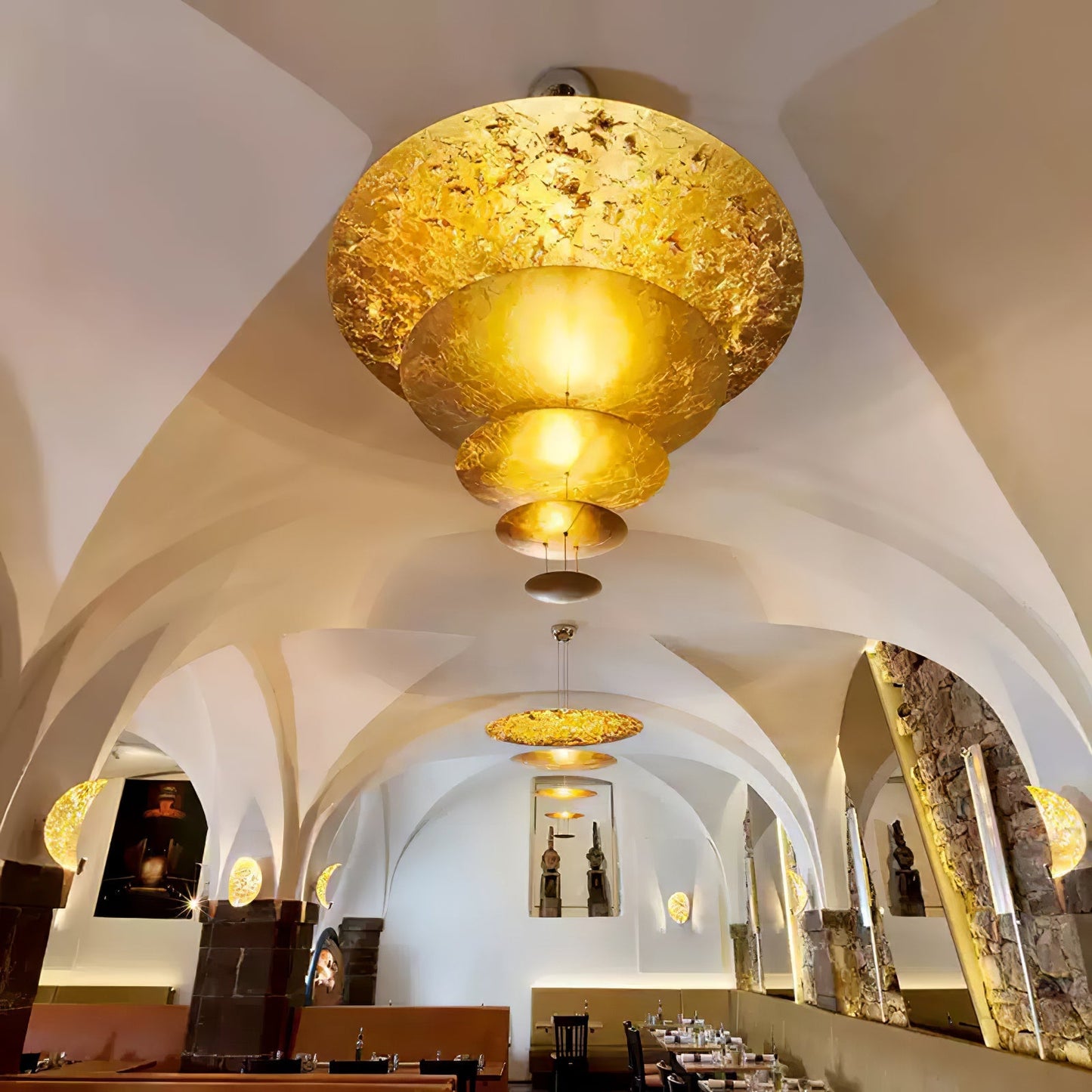 Italian Gold Leaf Chandelier