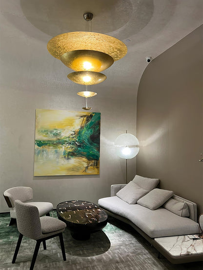 Italian Gold Leaf Chandelier