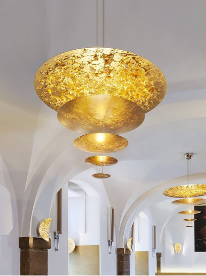Italian Gold Leaf Chandelier