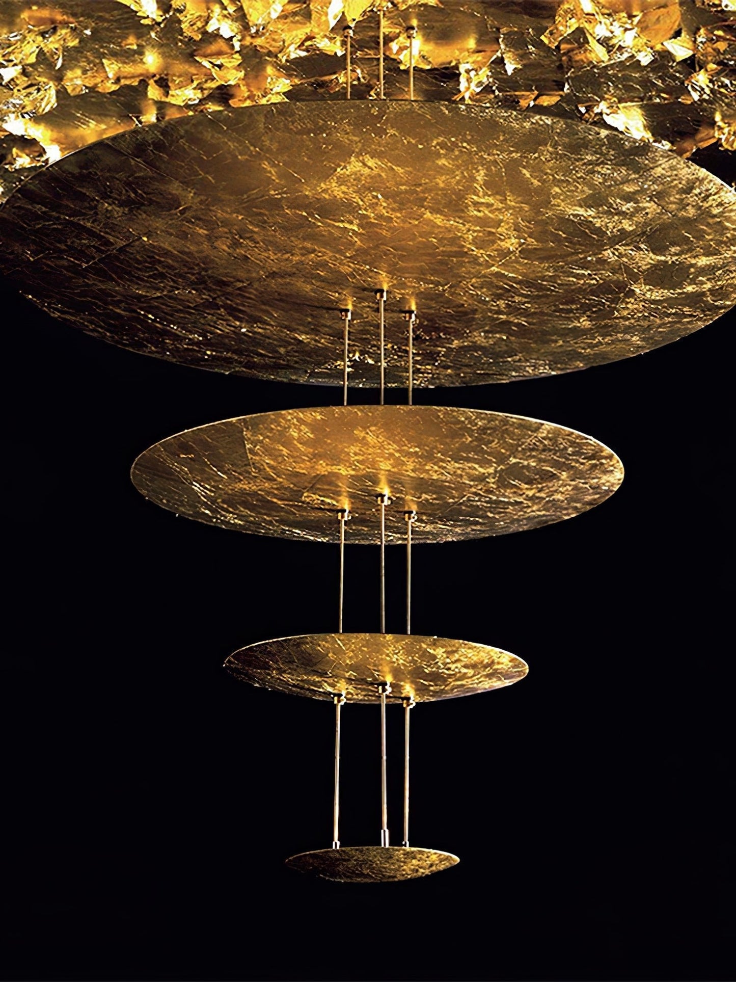 Italian Gold Leaf Chandelier