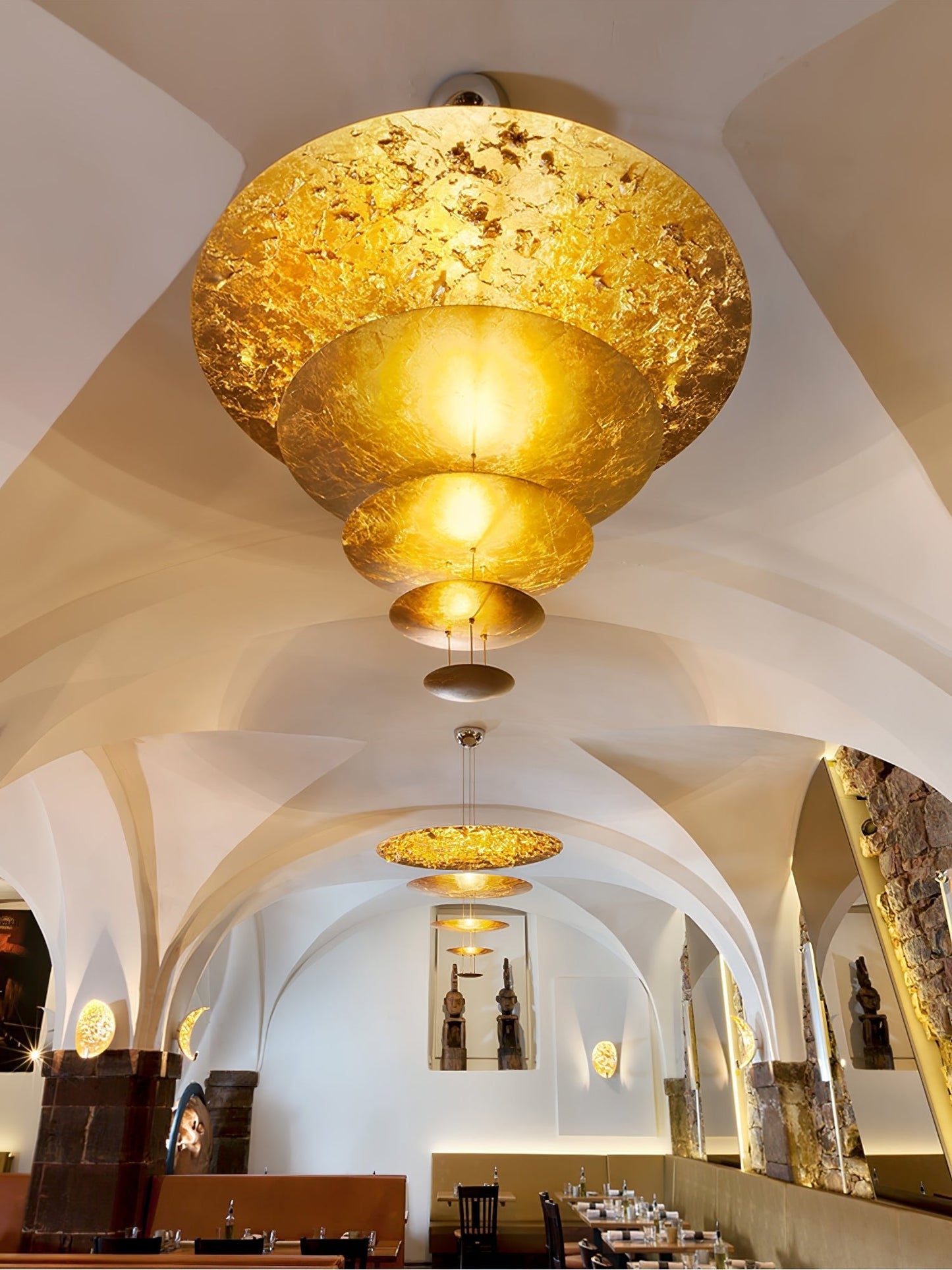 Italian Gold Leaf Chandelier