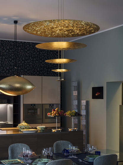Italian Gold Leaf Chandelier