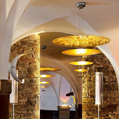 Italian Gold Leaf Chandelier