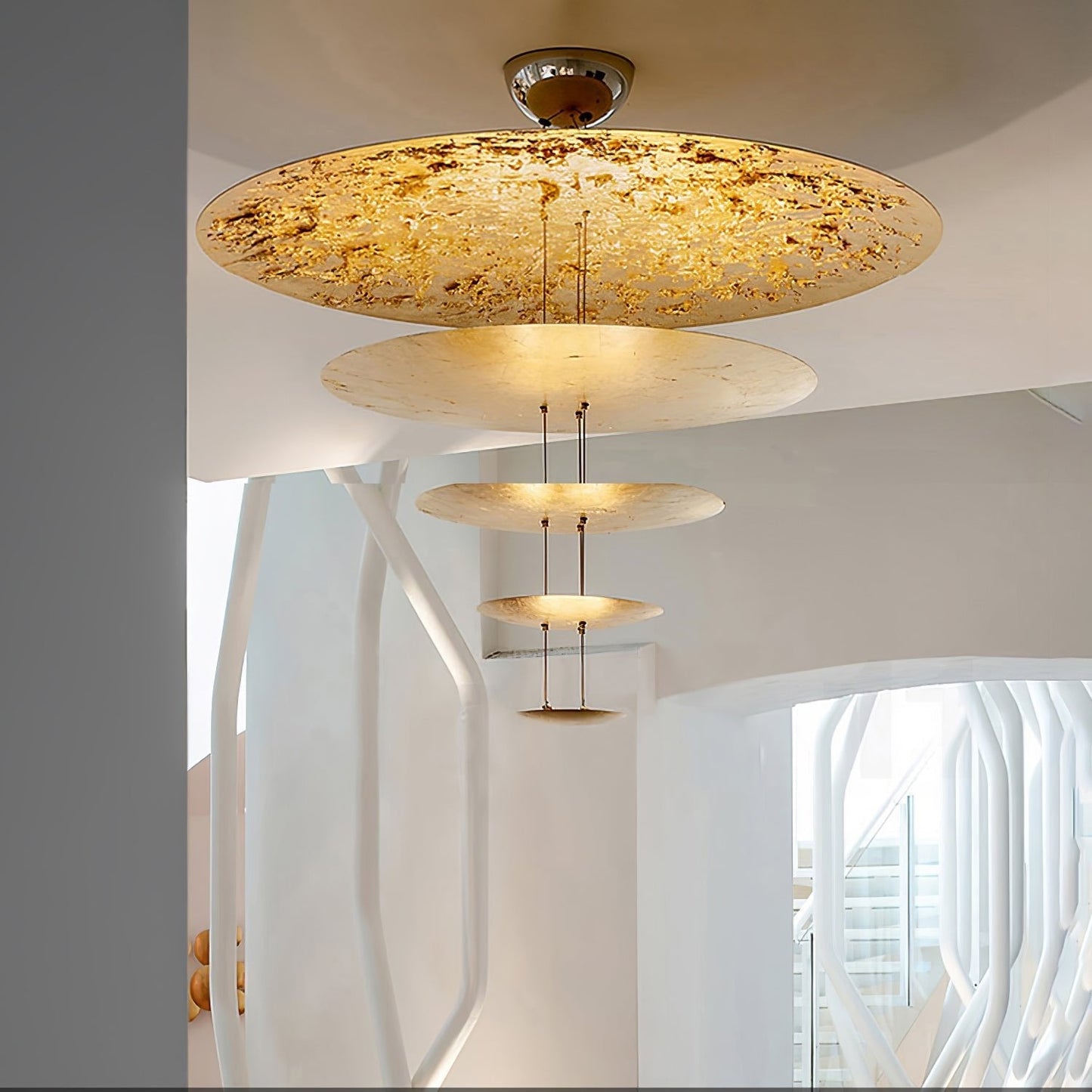 Italian Gold Leaf Chandelier