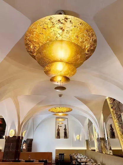 Italian Gold Leaf Chandelier