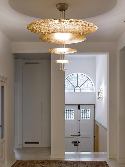 Italian Gold Leaf Chandelier