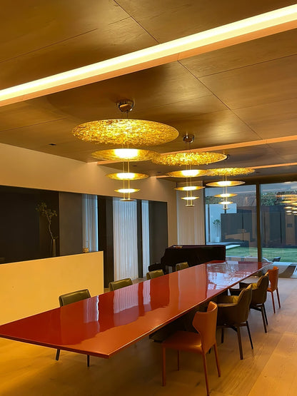 Italian Gold Leaf Chandelier