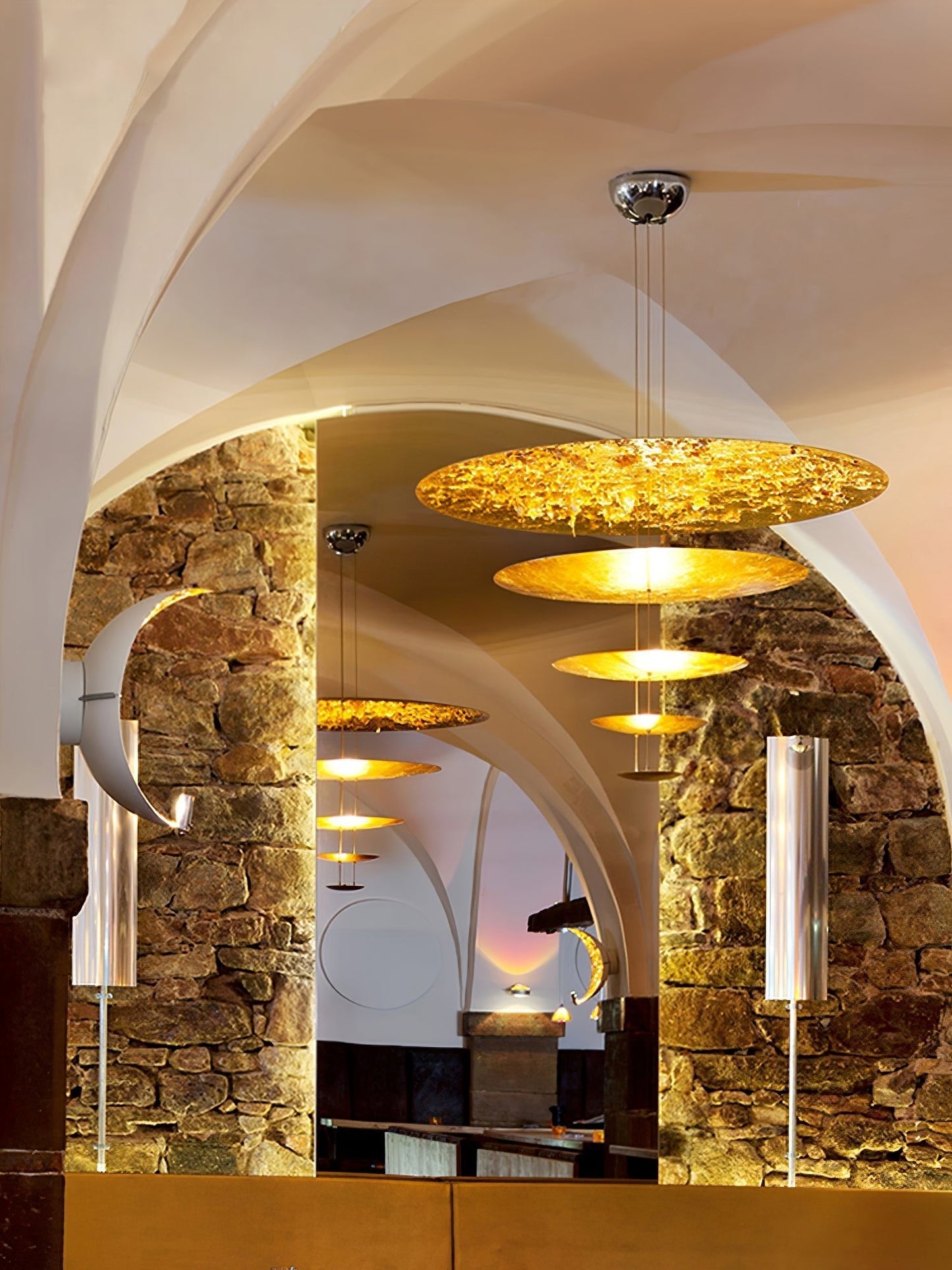 Italian Gold Leaf Chandelier