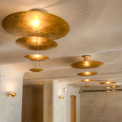 Italian Gold Leaf Chandelier