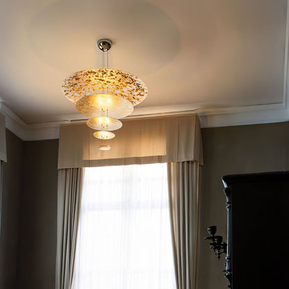 Italian Gold Leaf Chandelier