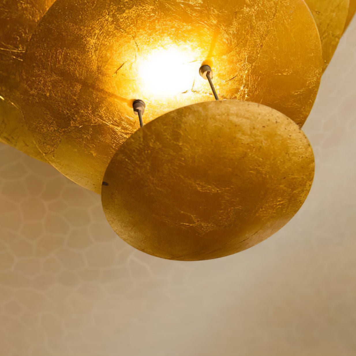 Italian Gold Leaf Chandelier