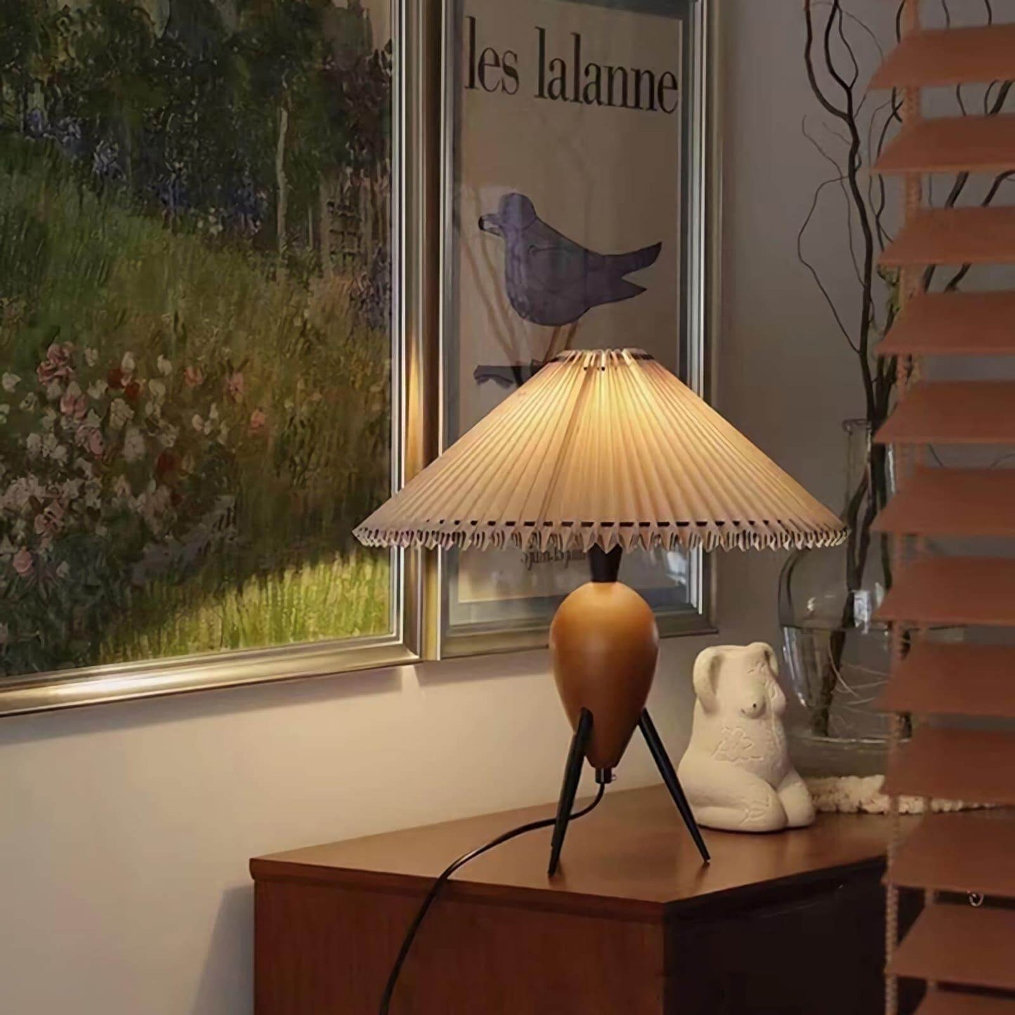 Zen-Inspired Pleated Umbrella Lamp