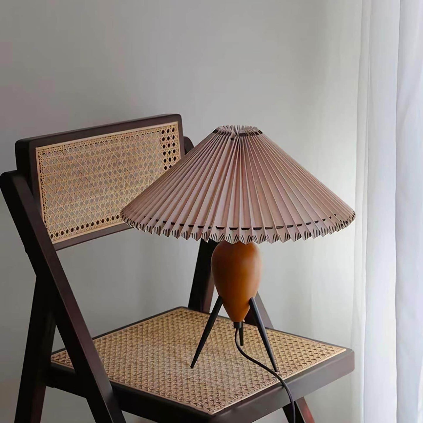 Zen-Inspired Pleated Umbrella Lamp