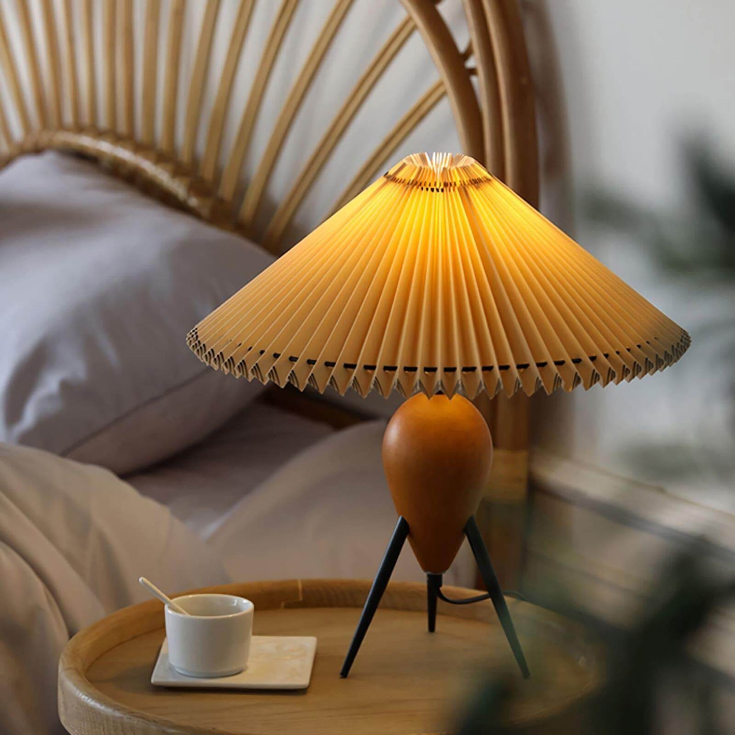 Zen-Inspired Pleated Umbrella Lamp