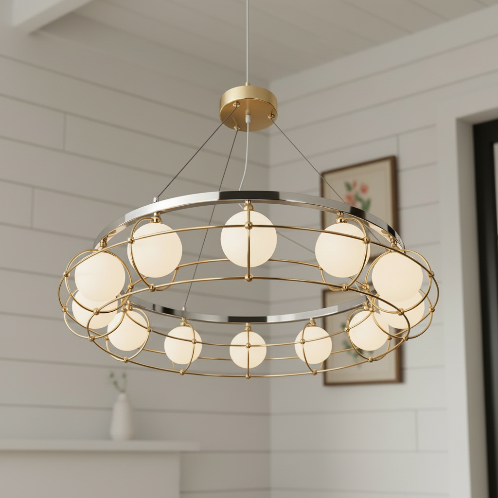 Minimalist Titanium Chandelier