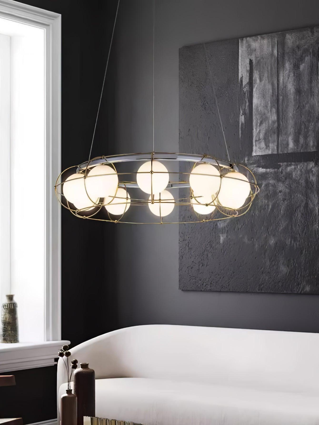 Minimalist Titanium Chandelier