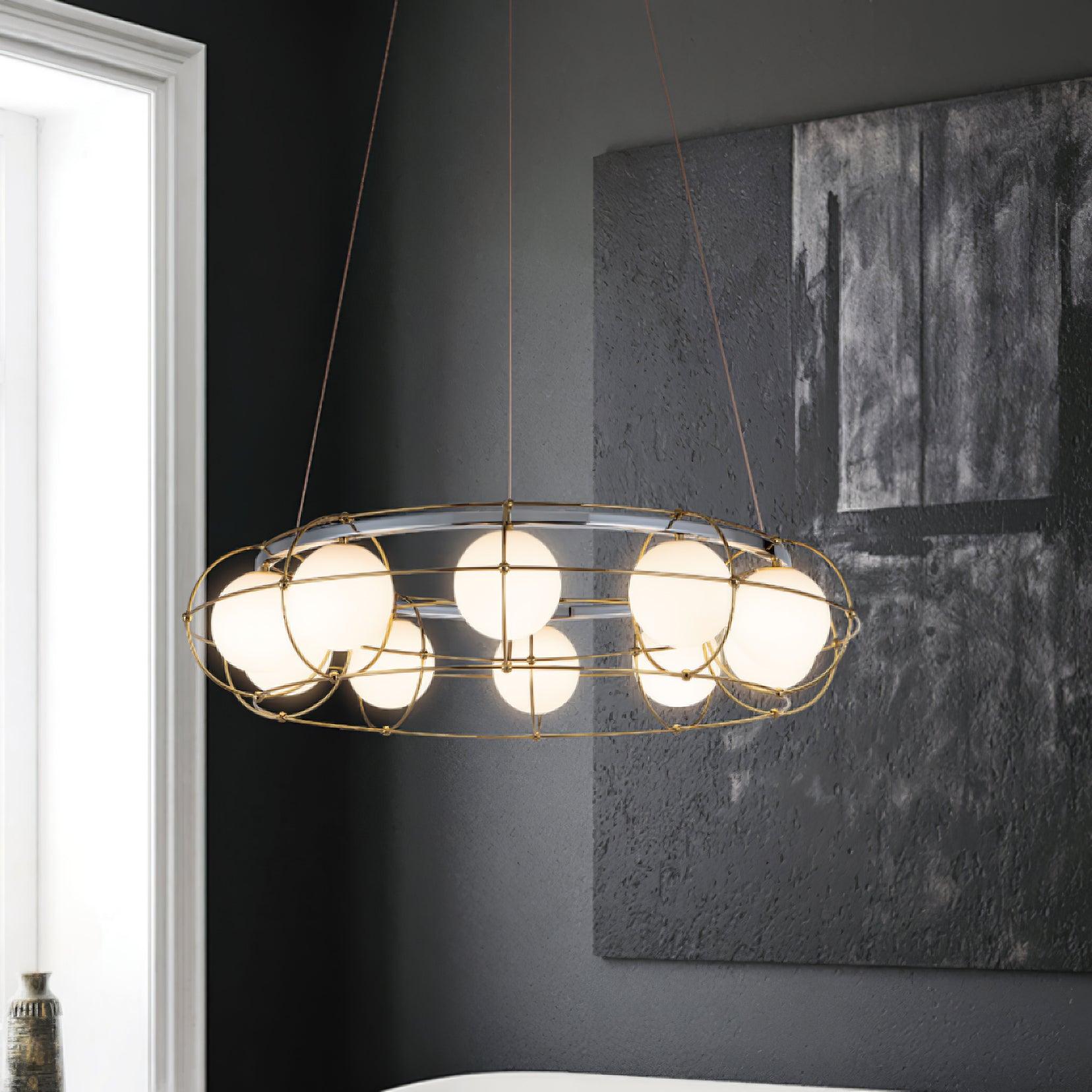 Minimalist Titanium Chandelier