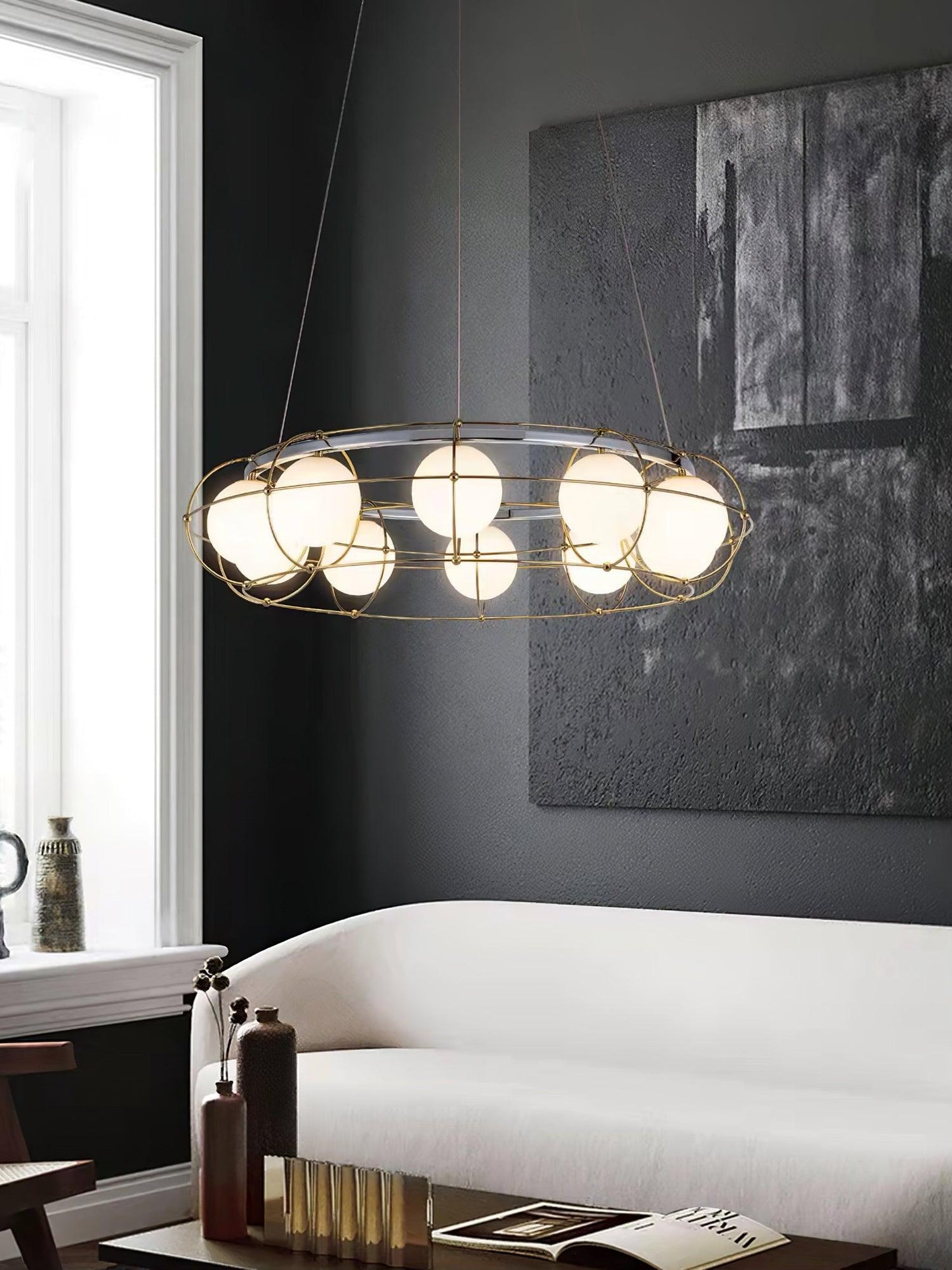 Minimalist Titanium Chandelier