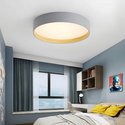 Modern Wood Grain Ceiling Lamp
