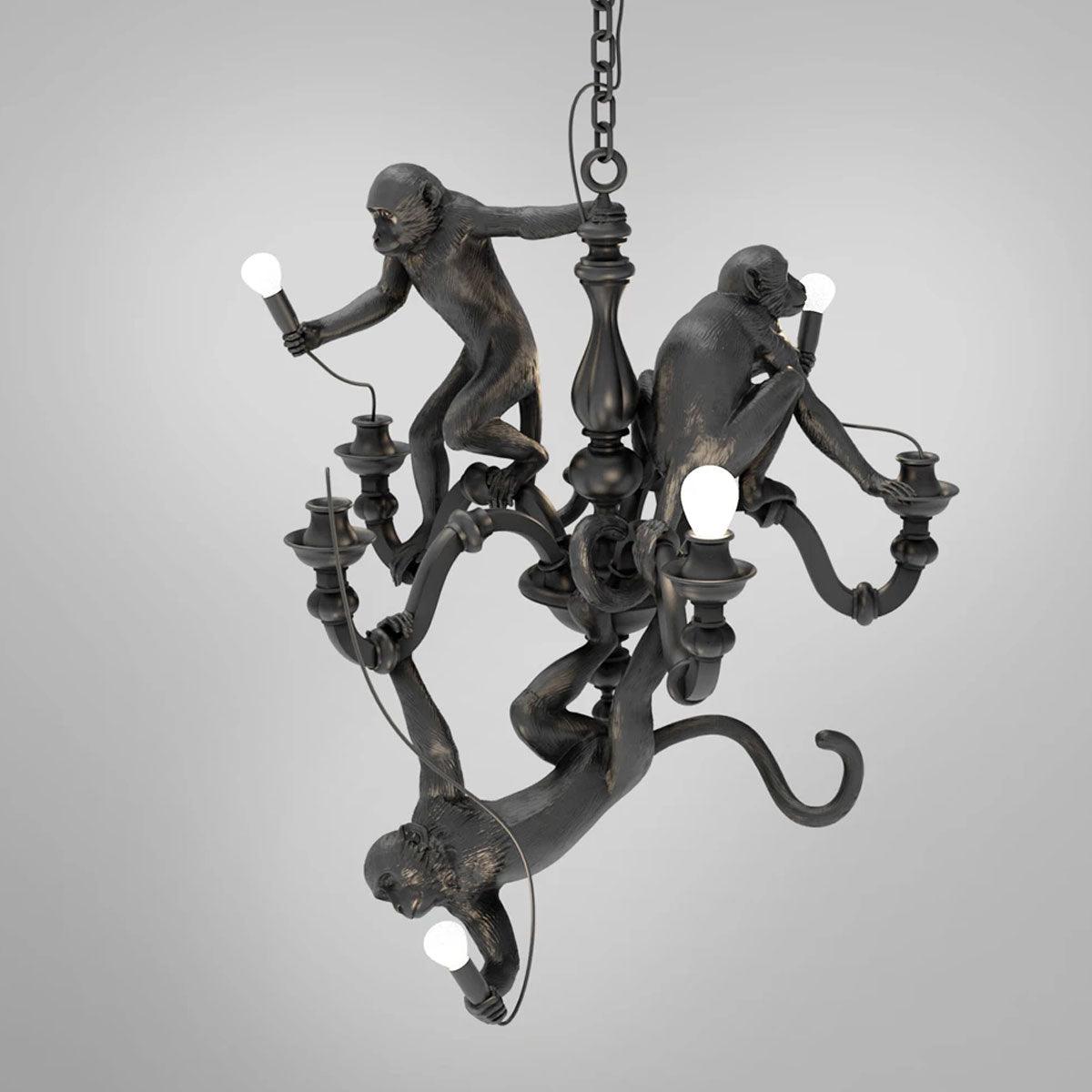 Playful Monkey Chandelier