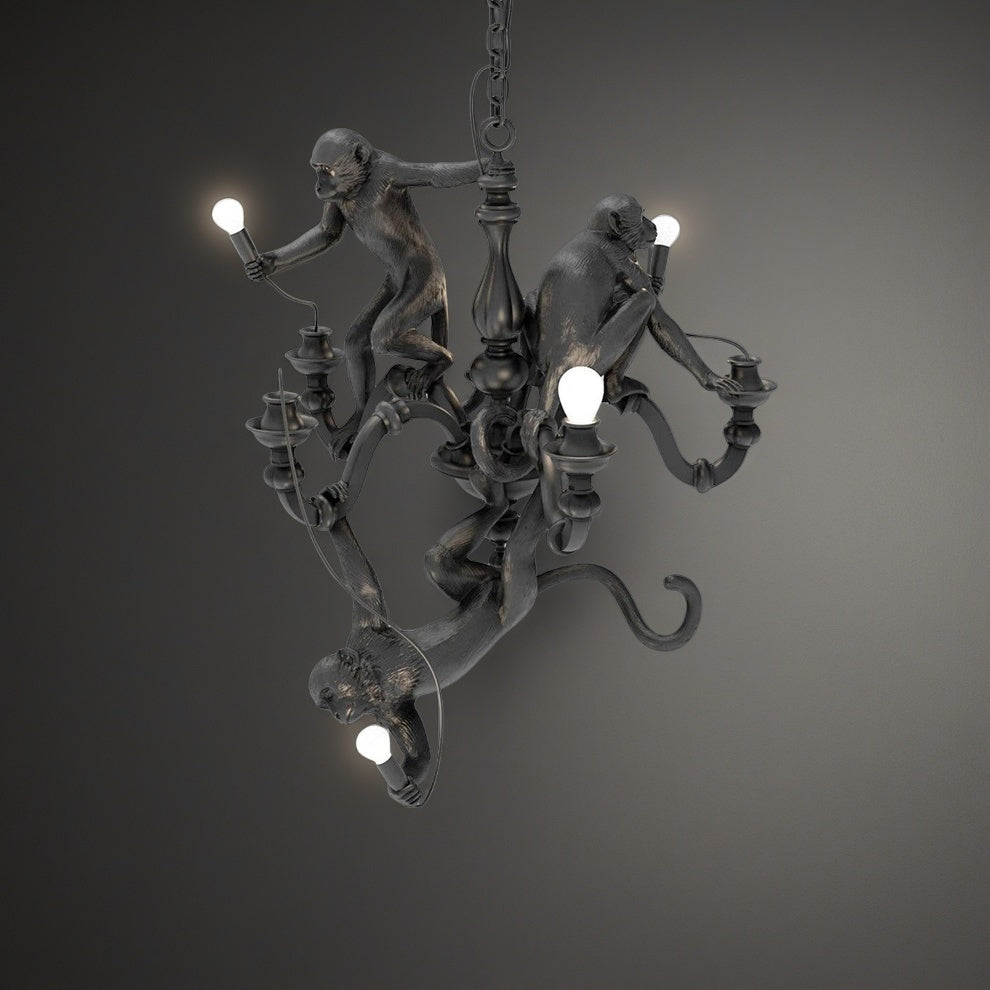 Playful Monkey Chandelier