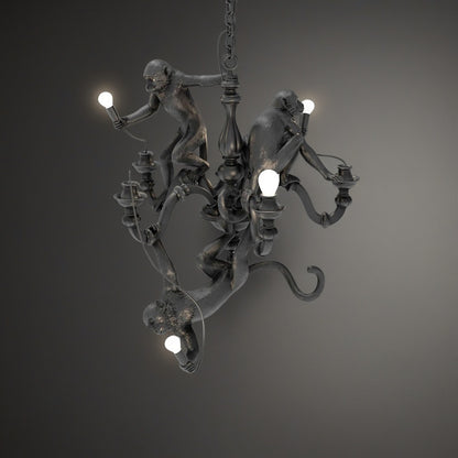 Playful Monkey Chandelier