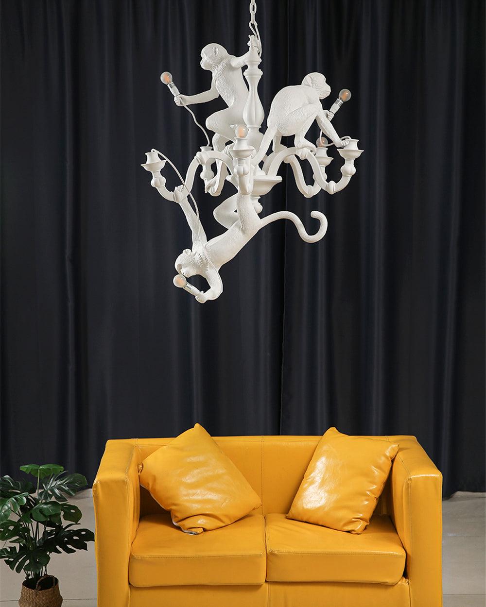 Playful Monkey Chandelier