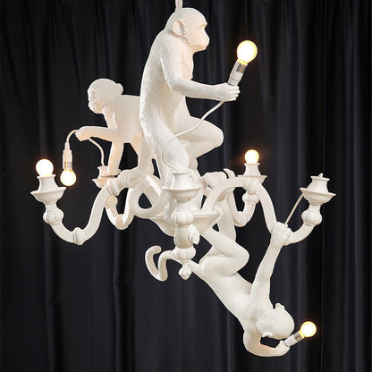 Playful Monkey Chandelier