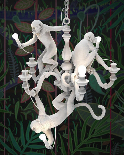 Playful Monkey Chandelier