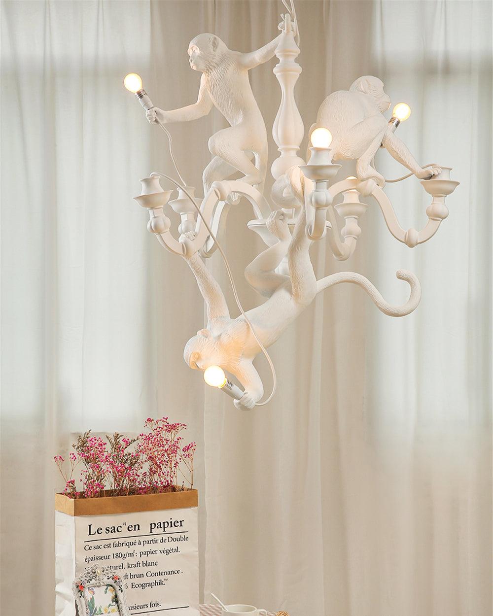 Playful Monkey Chandelier