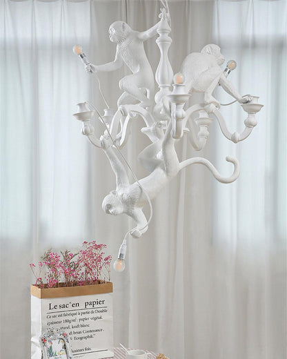 Playful Monkey Chandelier