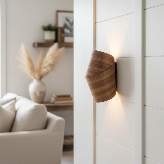 Neap Wall Light – Modern Fabric Shade Wall Sconce for Bedroom, Living Room & Hallway