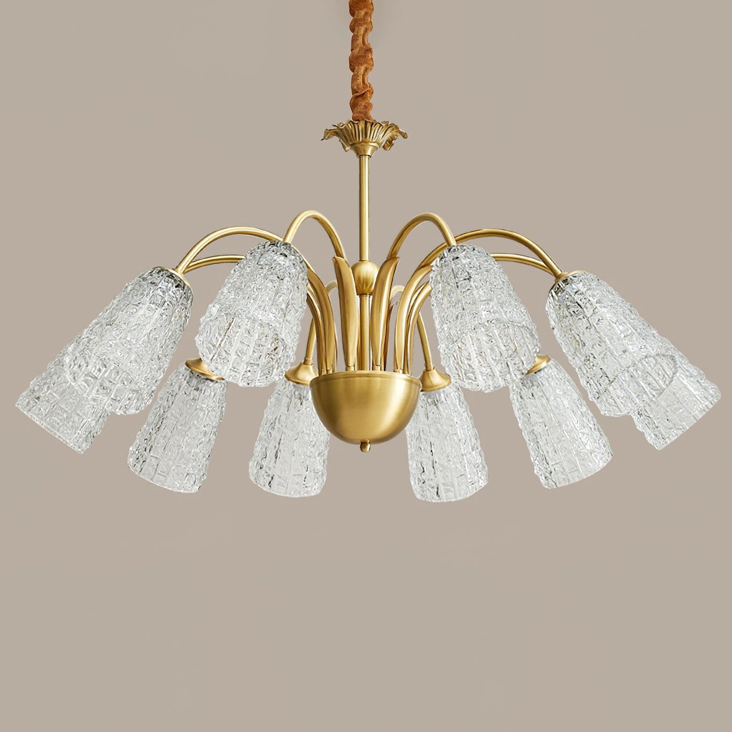 Bronze Crystal Cup Chandelier