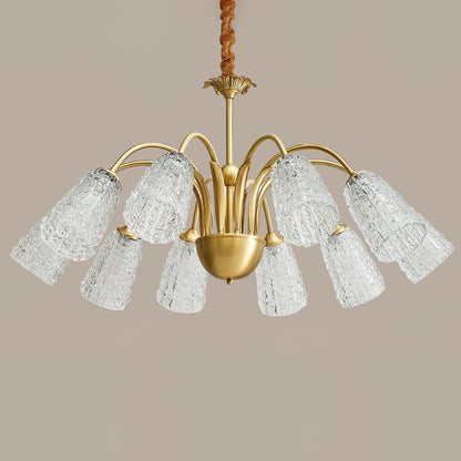 Bronze Crystal Cup Chandelier