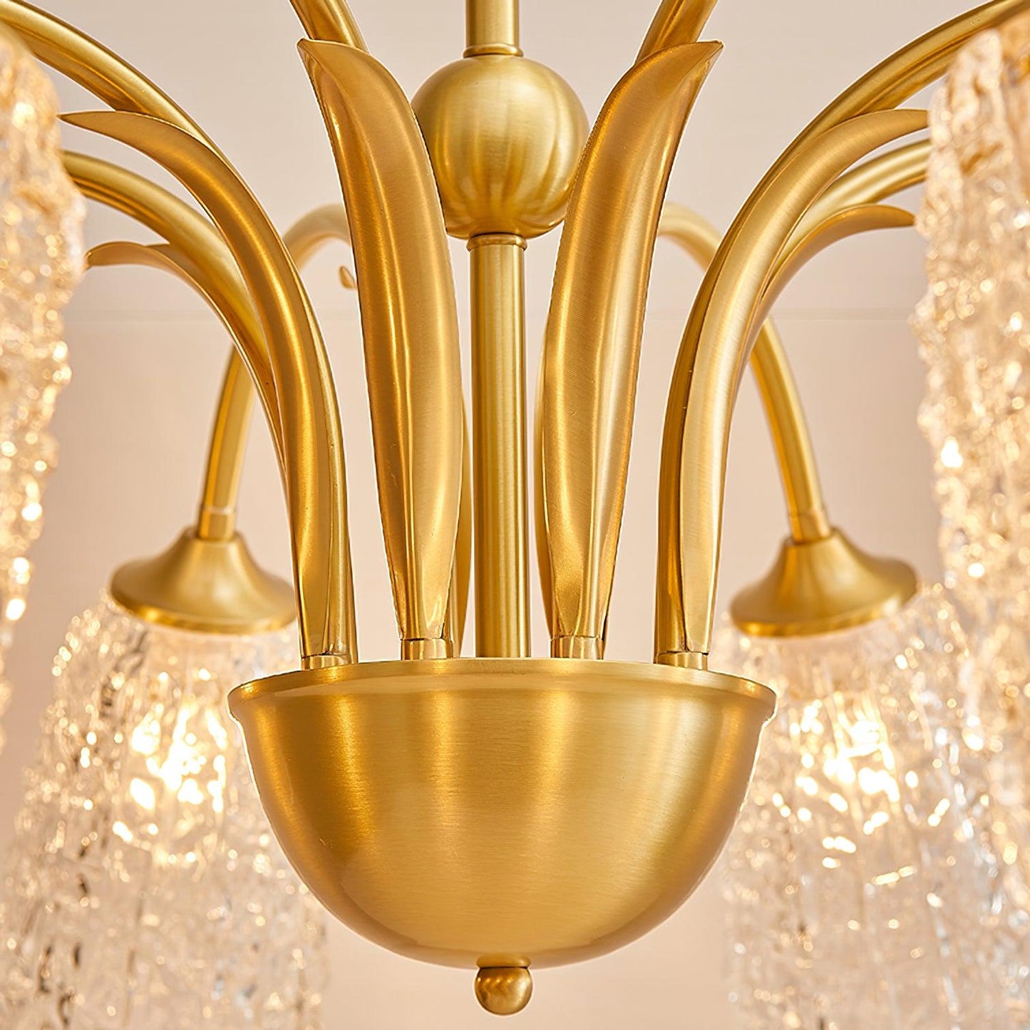 Bronze Crystal Cup Chandelier